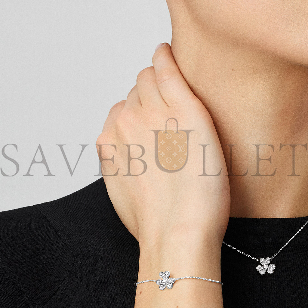 v*n cl*f arpels frivole pendant, mini model - white gold, Di*m*nd  vcarp3w300
